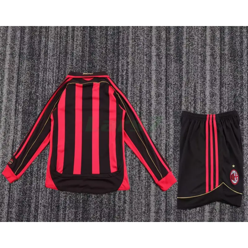 Camiseta AC Milan 1ª Equipación Retro 2006/07 ML Rojo/Negro Niño Kit Camiseta AC Milan 1ª Equipación Retro 2006/07 ML Rojo/Negro Niño Kit