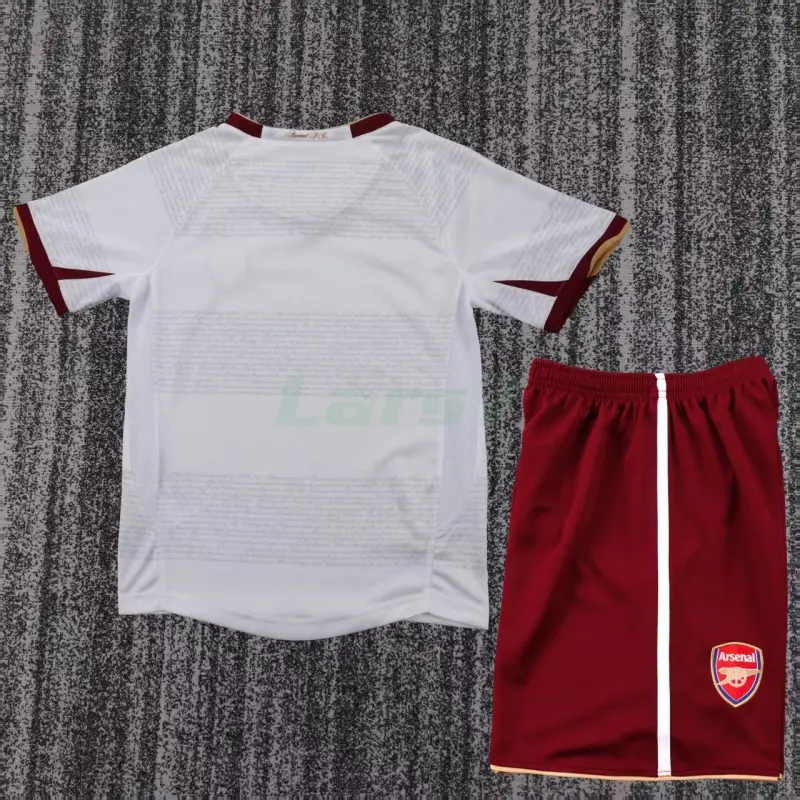 Camiseta Arsenal 2ª Equipación Retro 2007/08 Blanco Niño Kit Camiseta Arsenal 2ª Equipación Retro 2007/08 Blanco Niño Kit