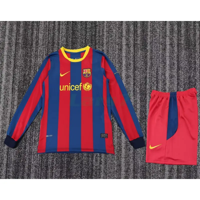 Camiseta Barcelona 1ª Equipación Retro 2010/11 ML Rojo/Azul Niño Kit Camiseta Barcelona 1ª Equipación Retro 2010/11 ML Rojo/Azul Niño Kit