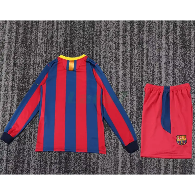 Camiseta Barcelona 1ª Equipación Retro 2010/11 ML Rojo/Azul Niño Kit Camiseta Barcelona 1ª Equipación Retro 2010/11 ML Rojo/Azul Niño Kit