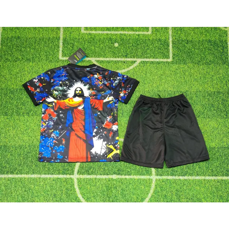 Camiseta Brasil 2025 Especial Edición Negro/Azul/Rojo Niño Kit Camiseta Brasil 2025 Especial Edición Negro/Azul/Rojo Niño Kit