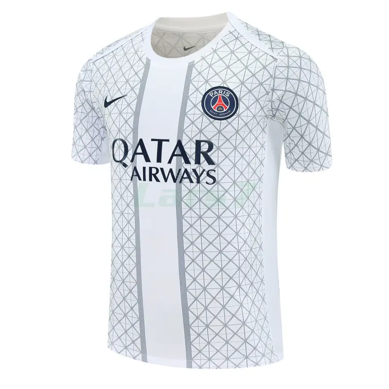 Camiseta de Entrenamiento PSG 2025/2026 Blanco/Azul Camiseta de Entrenamiento PSG 2025/2026 Blanco/Azul
