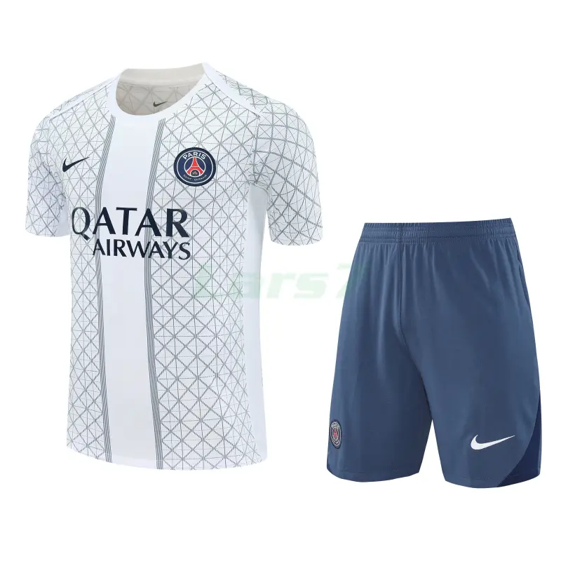 Camiseta de Entrenamiento PSG 2025/2026 Blanco/Azul Camiseta de Entrenamiento PSG 2025/2026 Blanco/Azul