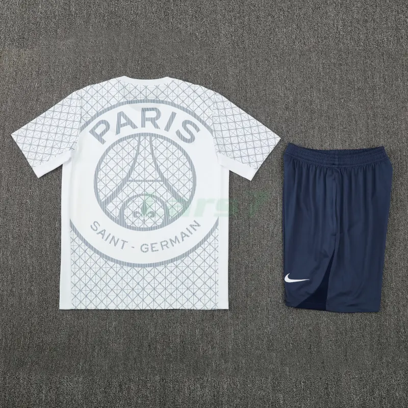 Camiseta de Entrenamiento PSG 2025/2026 Blanco/Azul Camiseta de Entrenamiento PSG 2025/2026 Blanco/Azul