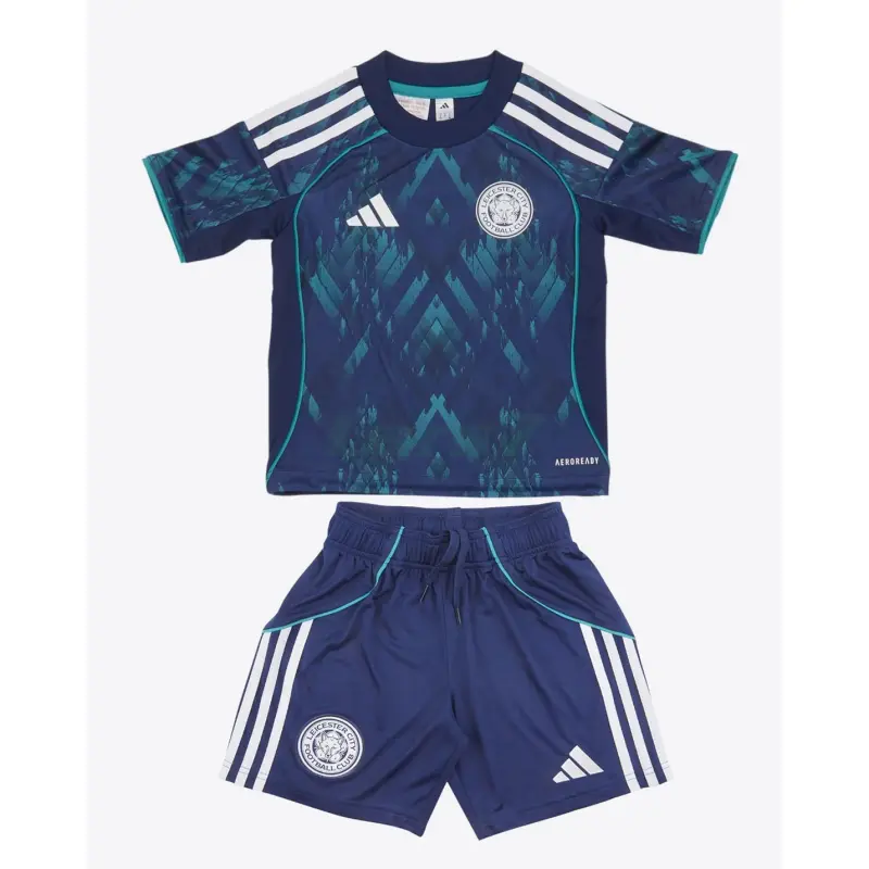 Camiseta Leicester City 2ª Equipación 2025/2026 Azul Niño Kit Camiseta Leicester City 2ª Equipación 2025/2026 Azul Niño Kit