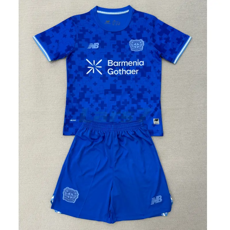 Camiseta Leverkusen 3ª Equipación 2025/2026 Azul Niño Kit Camiseta Leverkusen 3ª Equipación 2025/2026 Azul Niño Kit