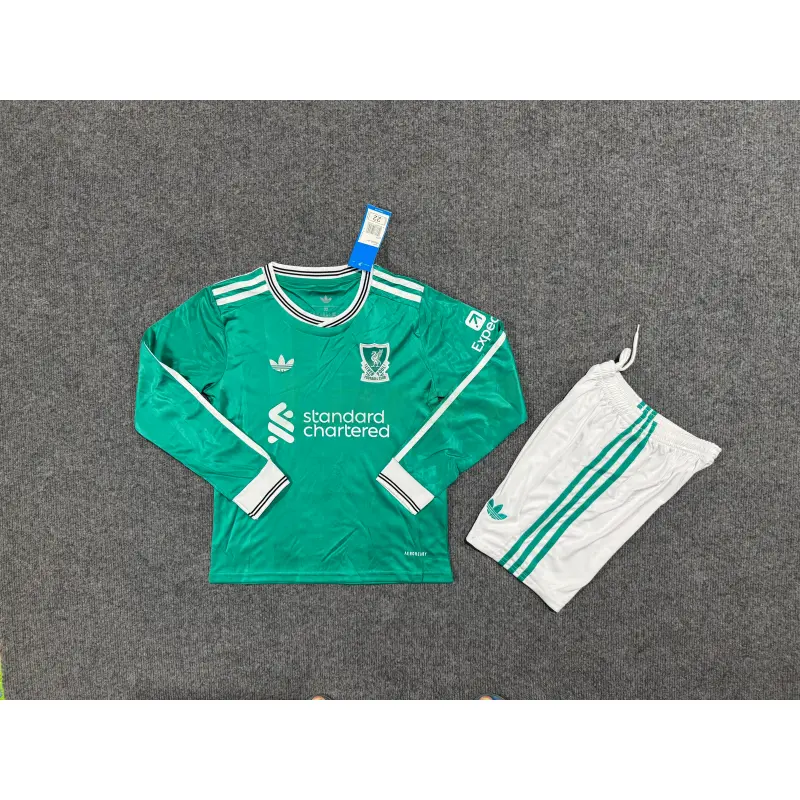Camiseta Liverpool 3ª Equipación 2025/2026 ML Verde Niño Kit Camiseta Liverpool 3ª Equipación 2025/2026 ML Verde Niño Kit