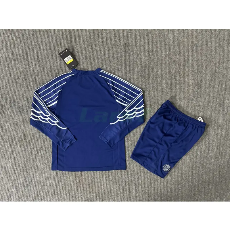 Camiseta PSG 4ª Equipación 2024/2025 ML Azul Niño Kit