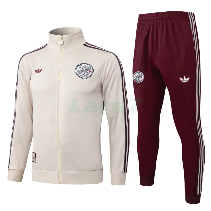 Chandal Ajax 2025/2026 Beige/Borgoña