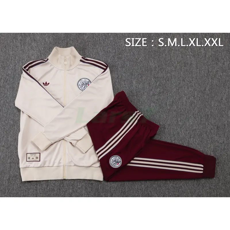 Chandal Ajax 2025/2026 Beige/Borgoña Chandal Ajax 2025/2026 Beige/Borgoña