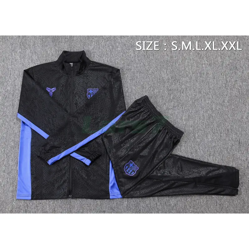 Chaqueta Barcelona 2025/2026 Negro/Morado con Estampado Chaqueta Barcelona 2025/2026 Negro/Morado con Estampado