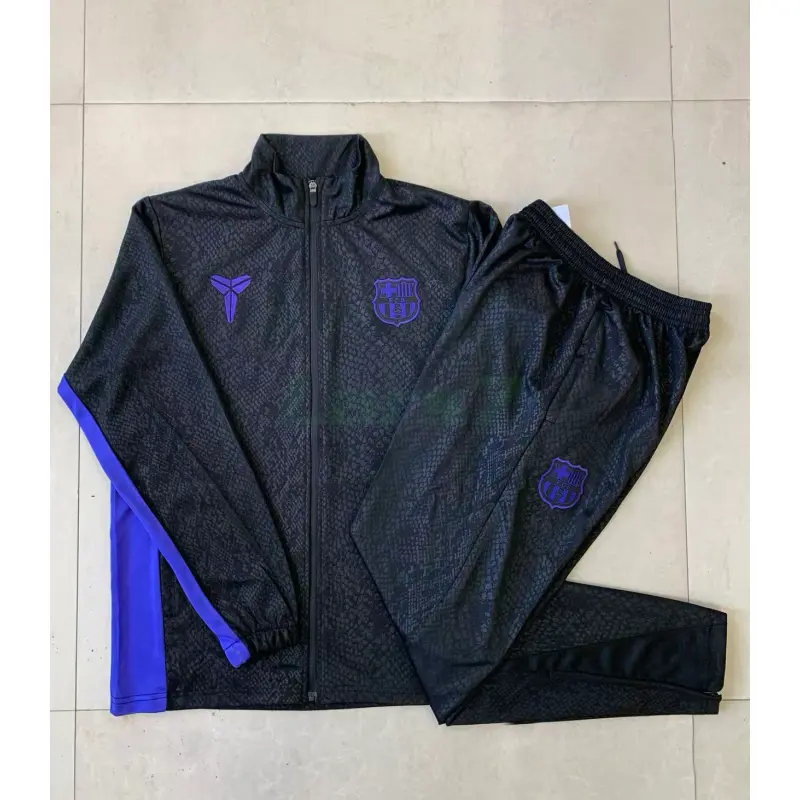 Chaqueta Barcelona 2025/2026 Negro/Morado con Estampado Chaqueta Barcelona 2025/2026 Negro/Morado con Estampado