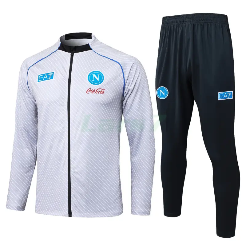 Chandal Napoli 2025/2026 Gris Claro con Estampado Chandal Napoli 2025/2026 Gris Claro con Estampado