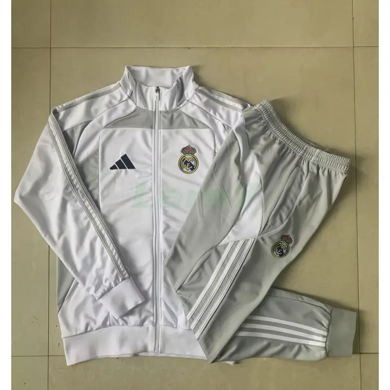 Chandal Real Madrid 2025/2026 Blanco/Gris Chandal Real Madrid 2025/2026 Blanco/Gris