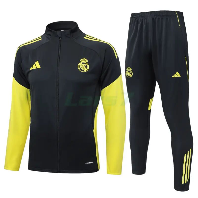 Chandal Real Madrid 2025/2026 Gris Oscuro/Amarillo