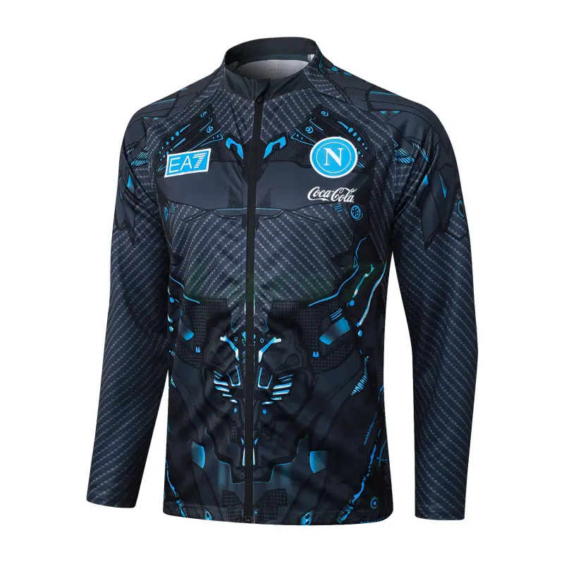 Chaqueta Napoli 2025/2026 Gris Oscuro con Estampado Chaqueta Napoli 2025/2026 Gris Oscuro con Estampado