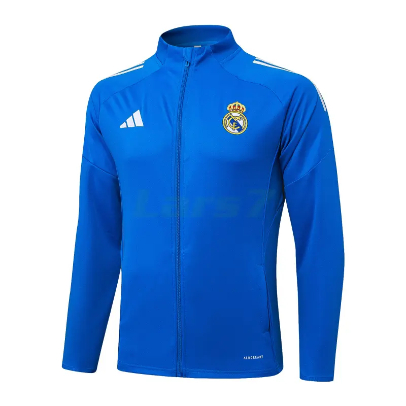 Chaqueta Real Madrid 2025/2026 Azul/Rayas Blancas
