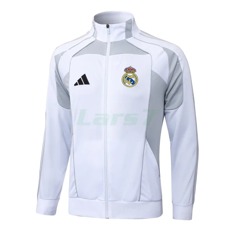 Chaqueta Real Madrid 2025/2026 Blanco/Gris Chaqueta Real Madrid 2025/2026 Blanco/Gris