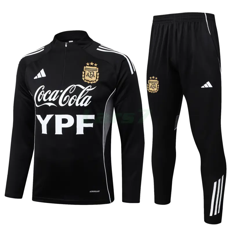 Sudadera De Entrenamiento Argentina 2025 Kit Negro