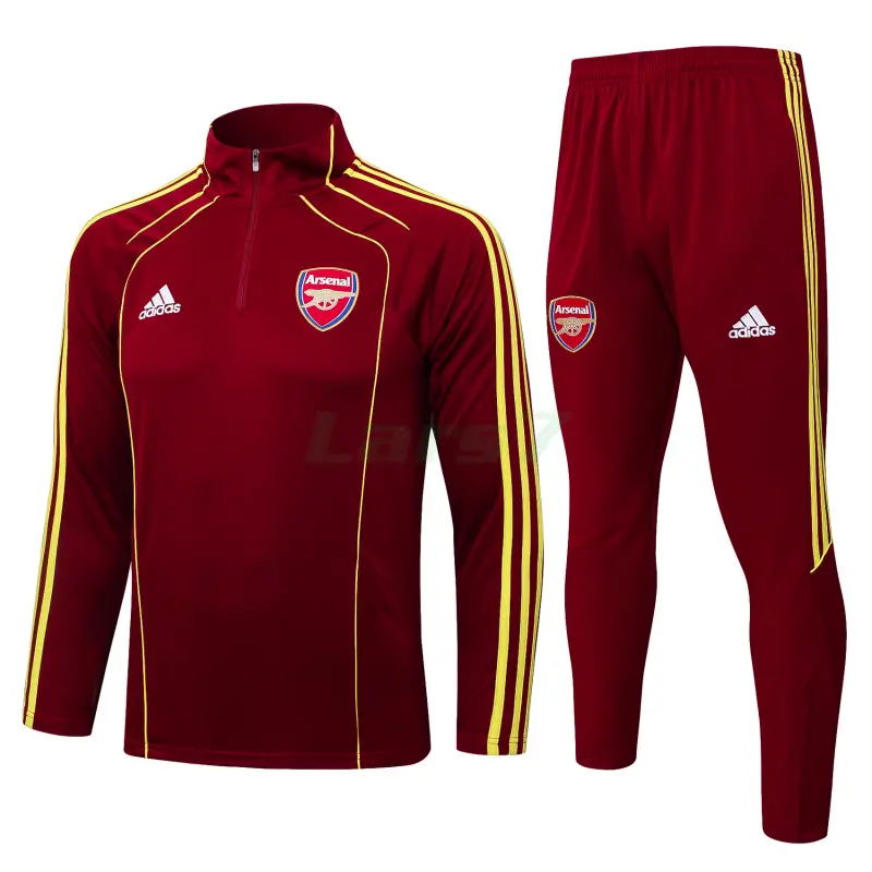 Sudadera De Entrenamiento Arsenal 2025/2026 Kit Borgoña/Amarillo