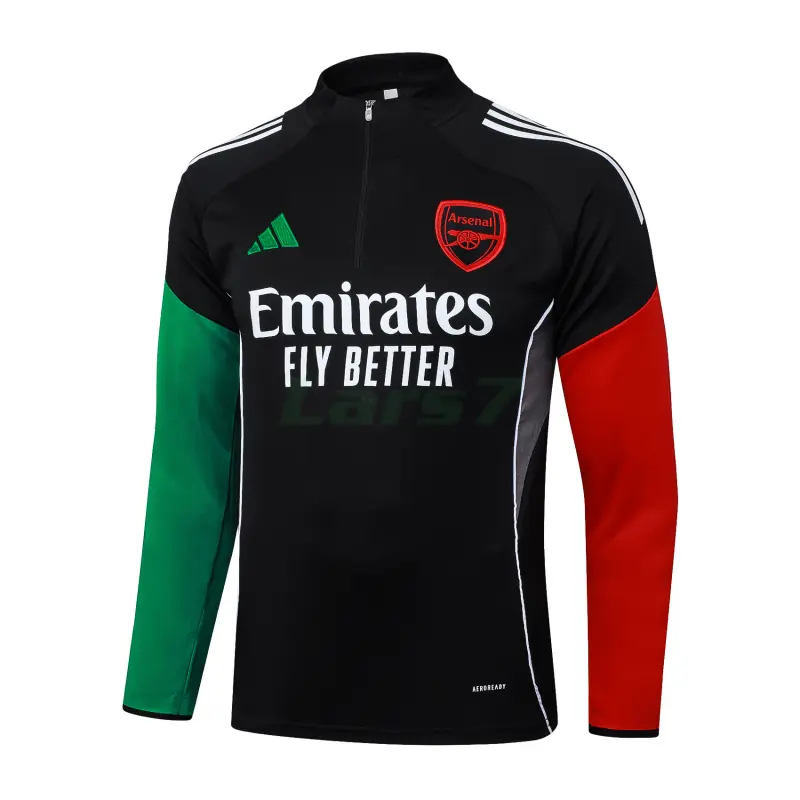 Sudadera De Entrenamiento Arsenal 2025/2026 Negro/Rojo/Verde