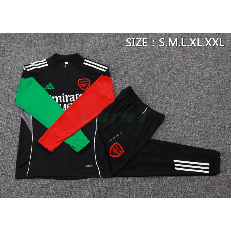 Sudadera De Entrenamiento Arsenal 2025/2026 Negro/Rojo/Verde