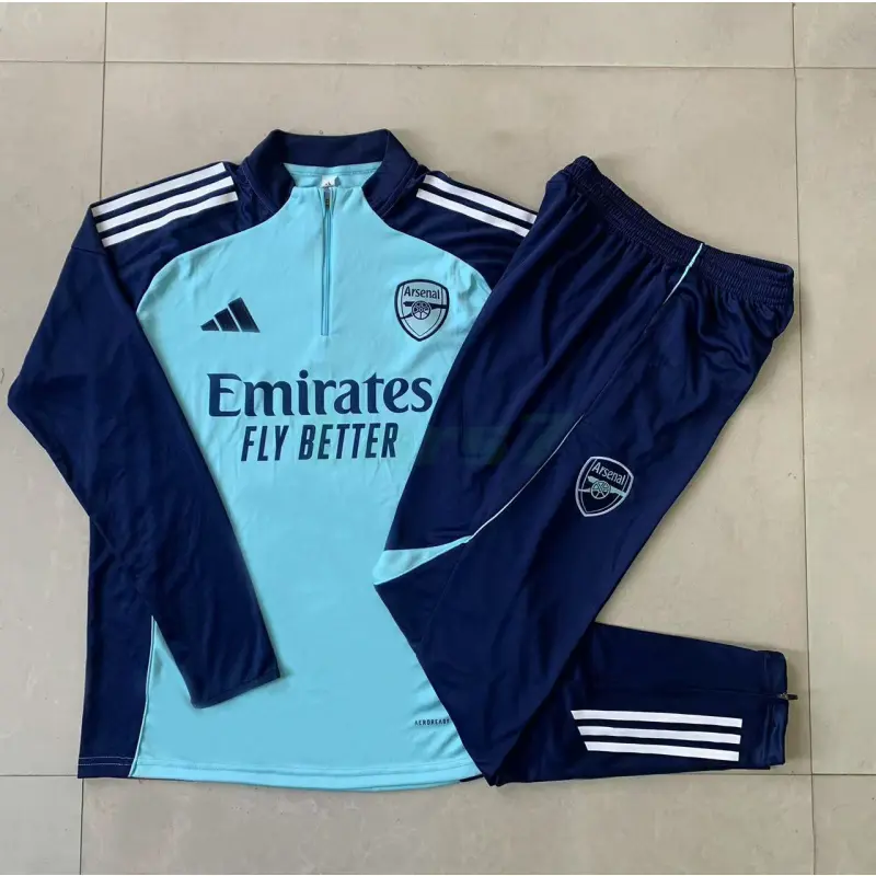 Sudadera De Entrenamiento Arsenal 2025/2026 Kit Verde Claro/Azul Marino