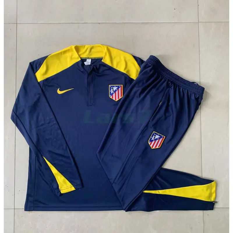 Sudadera De Entrenamiento Atlético de Madrid 2025/2026 Azul Oscuro/Amarillo