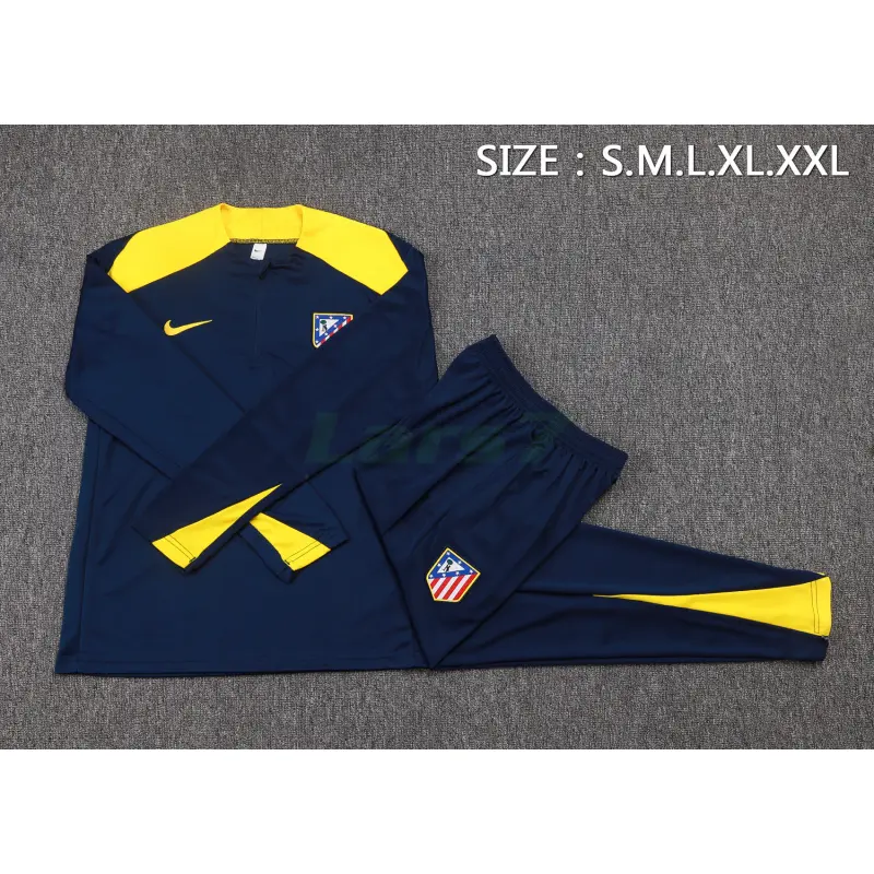 Sudadera De Entrenamiento Atlético de Madrid 2025/2026 Kit Azul Oscuro/Amarillo