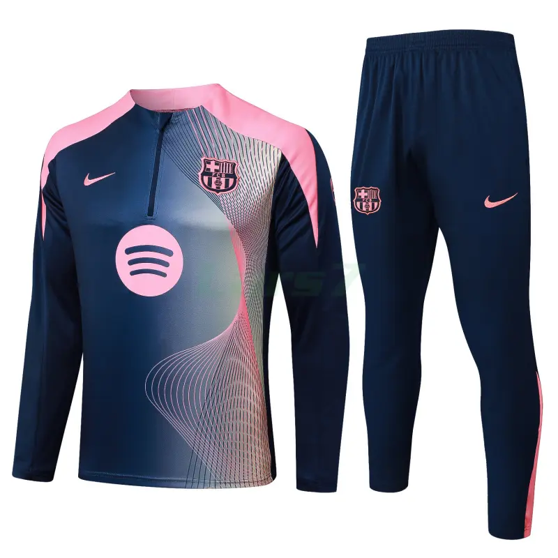 Sudadera De Entrenamiento Barcelona 2025/2026 Kit Azul/Rosa con Estampado