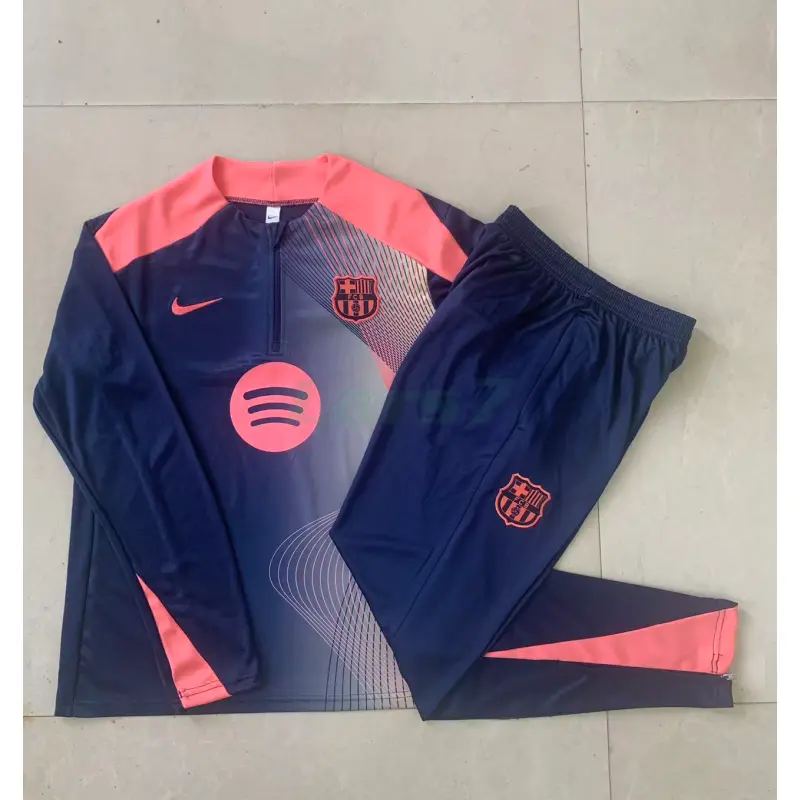Sudadera De Entrenamiento Barcelona 2025/2026 Azul/Rosa con Estampado