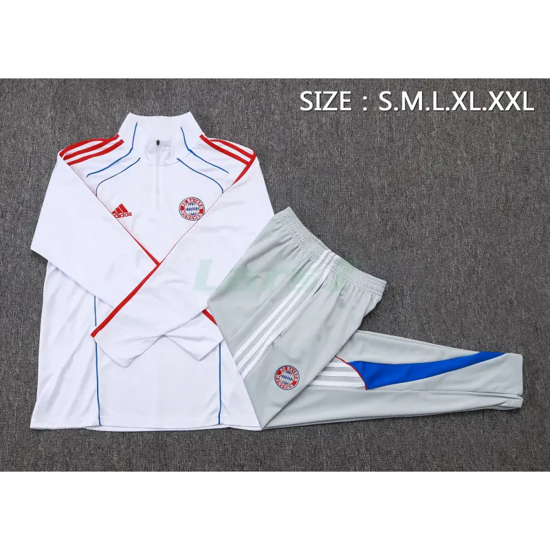 Sudadera De Entrenamiento Bayern Múnich 2025/2026 Blanco/Azul/Rojo