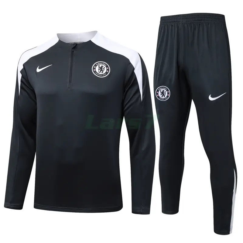 Sudadera De Entrenamiento Chelsea 2025/2026 Kit Gris Oscuro/Blanco