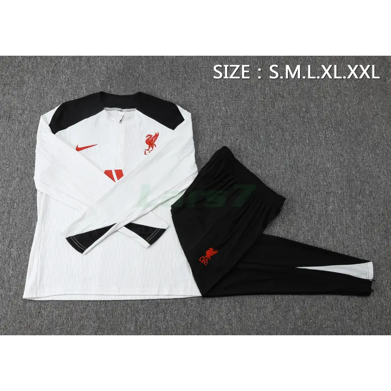 Sudadera De Entrenamiento Liverpool 2025/2026 Kit Blanco/Negro/Rojo