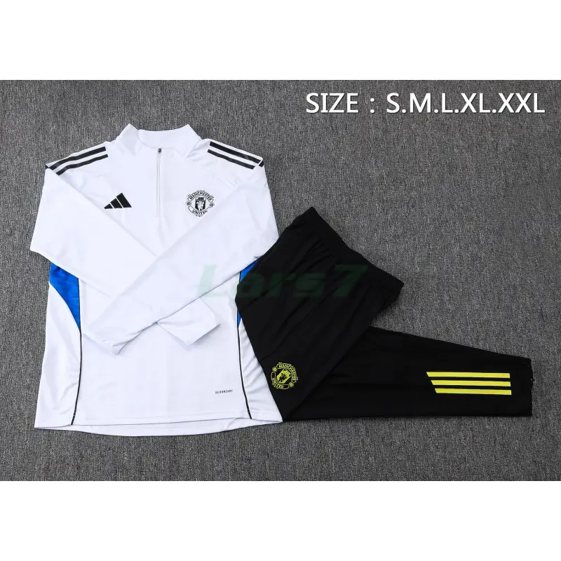 Sudadera De Entrenamiento Manchester United 2025/2026 Blanco/Azul