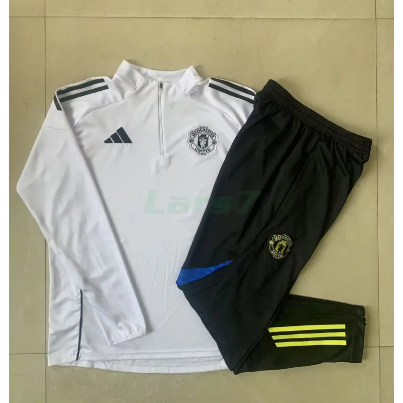 Sudadera De Entrenamiento Manchester United 2025/2026 Blanco/Azul