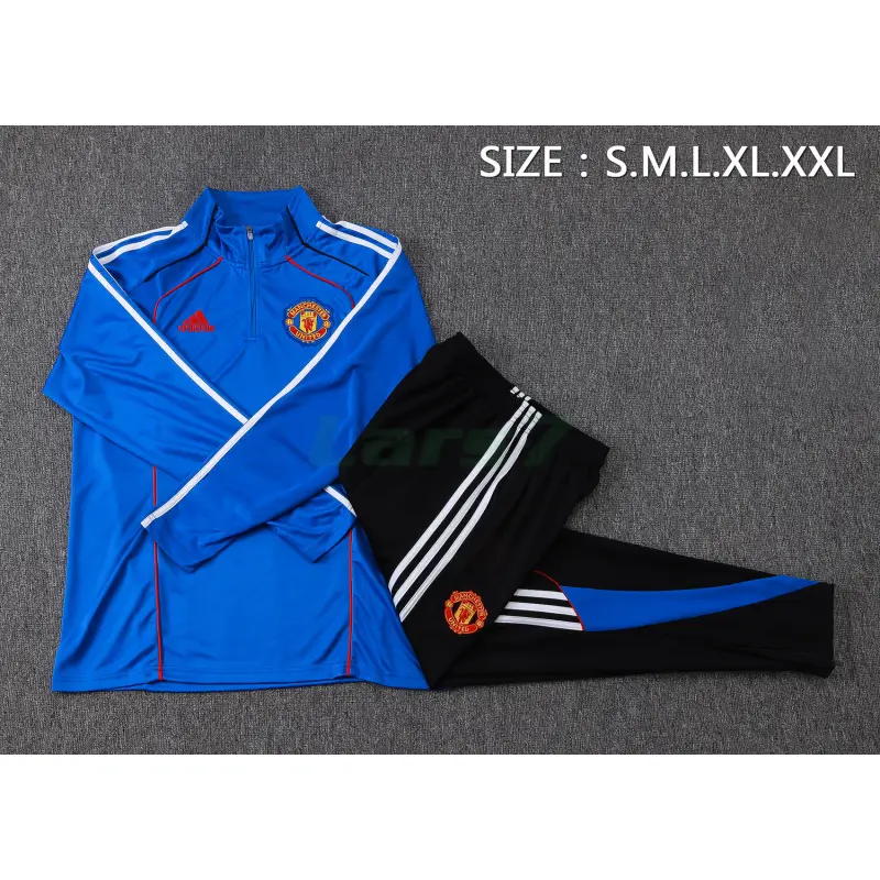 Sudadera De Entrenamiento Manchester United 2025/2026 Kit Retro Azul Real