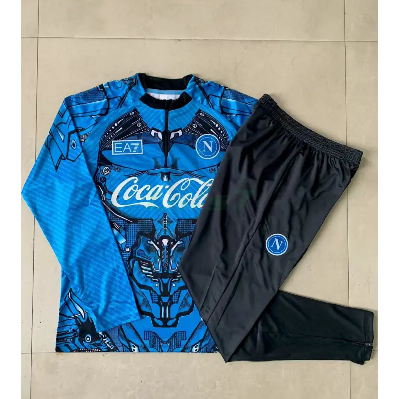 Sudadera De Entrenamiento Napoli 2025/2026 Azul con Estampado