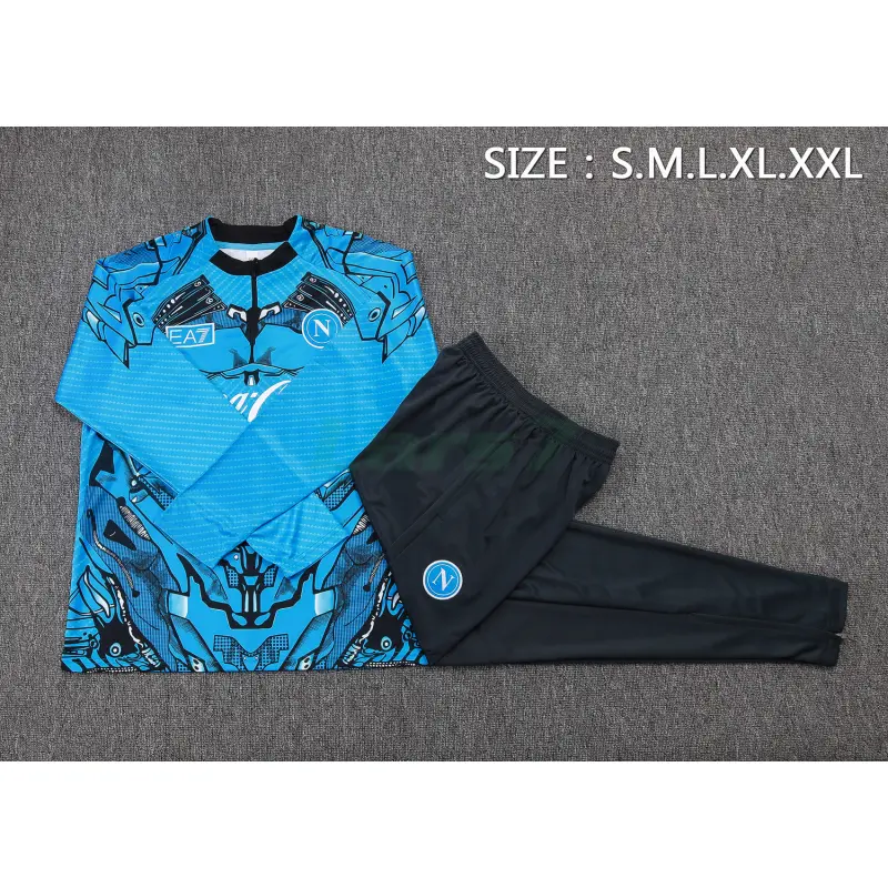 Sudadera De Entrenamiento Napoli 2025/2026 Kit Azul con Estampado