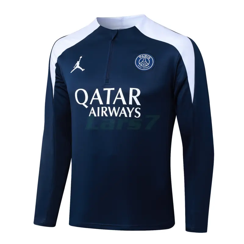 Sudadera De Entrenamiento PSG 2025/2026 Azul Oscuro/Blanco