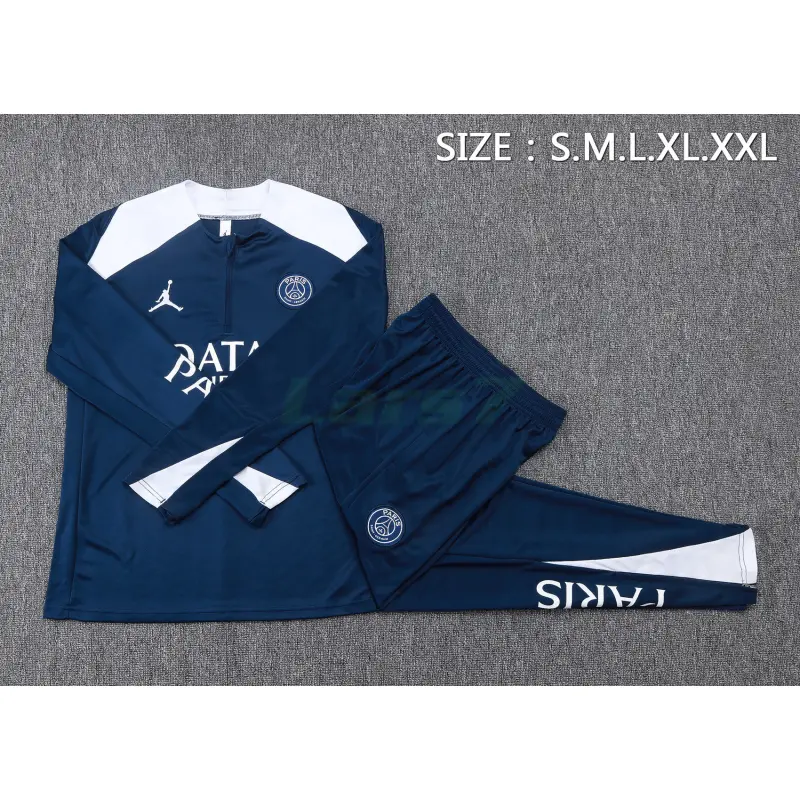 Sudadera De Entrenamiento PSG 2025/2026 Azul Oscuro/Blanco