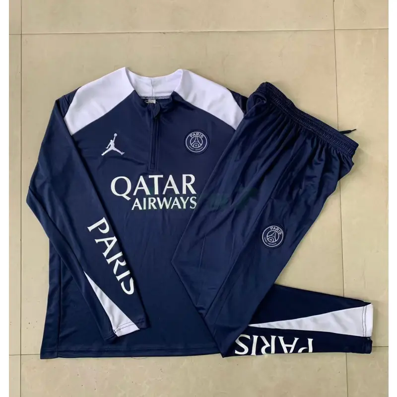 Sudadera De Entrenamiento PSG 2025/2026 Azul Oscuro/Blanco