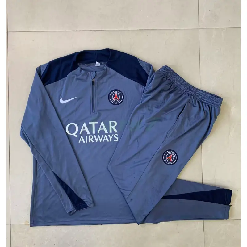 Sudadera De Entrenamiento PSG 2025/2026 Gris/Azul Oscuro