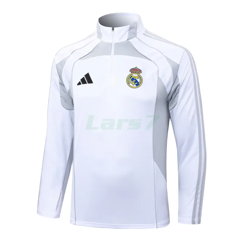 Sudadera De Entrenamiento Real Madrid 2025/2026 Blanco/Gris