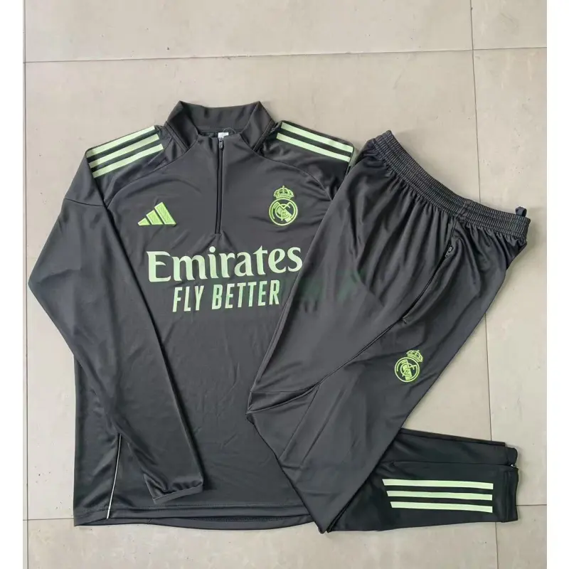 Sudadera De Entrenamiento Real Madrid 2025/2026 Gris/Verde