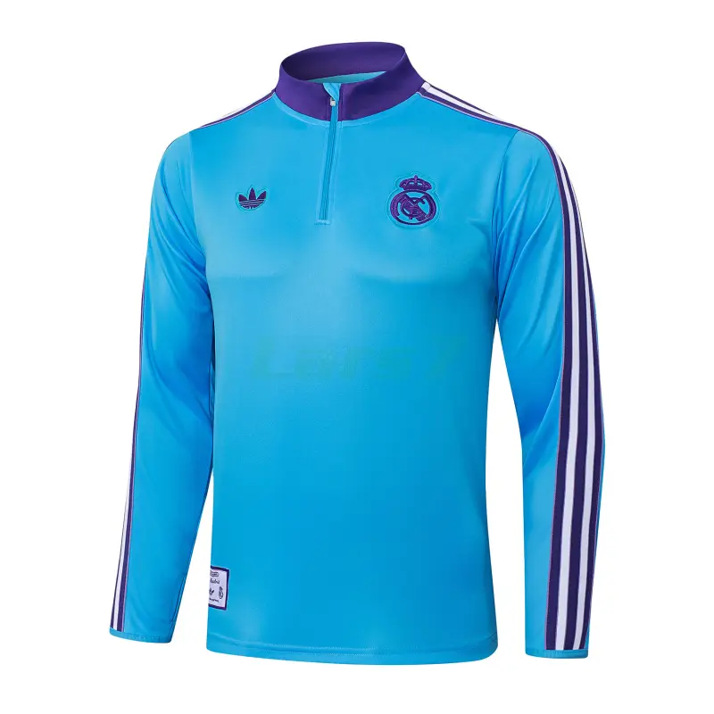 Sudadera De Entrenamiento Real Madrid 2025/2026 Retro Azul Claro/Morado