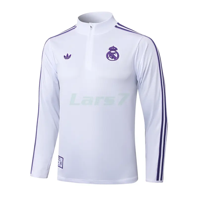 Sudadera De Entrenamiento Real Madrid 2025/2026 Retro Blanco/Morado