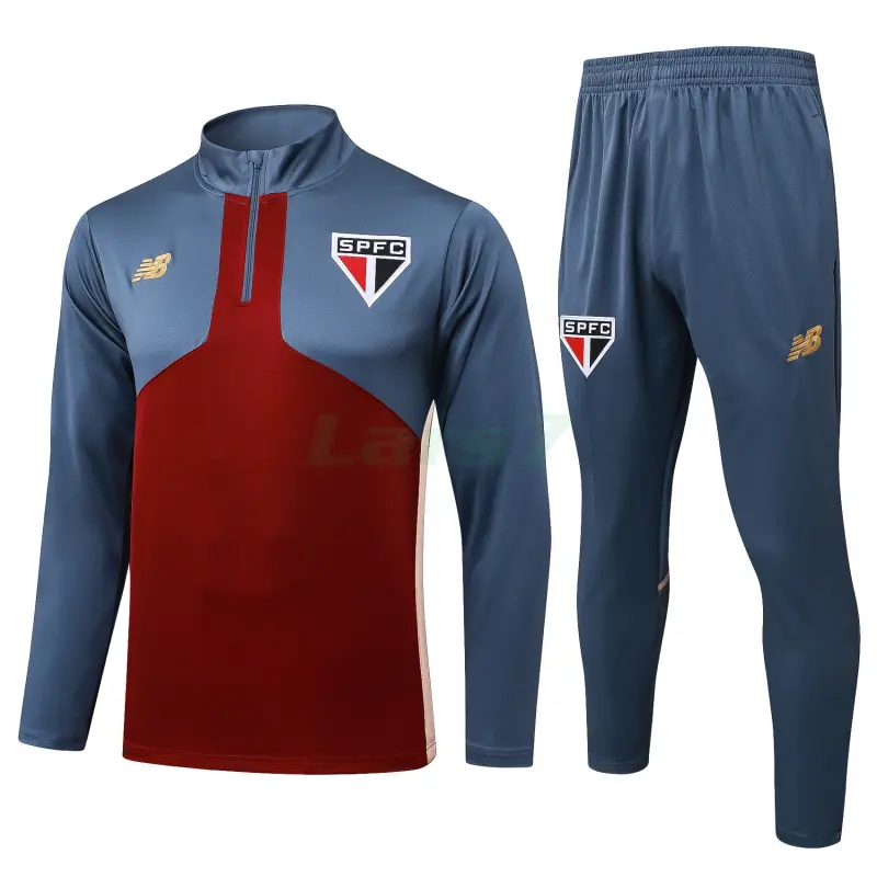 Sudadera De Entrenamiento São Paulo 2025/2026 Kit Rojo Oscuro/Gris