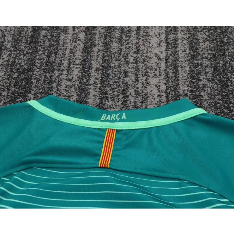 Camiseta Barcelona 3ª Equipación Retro 2016/17 Verde Niño Kit