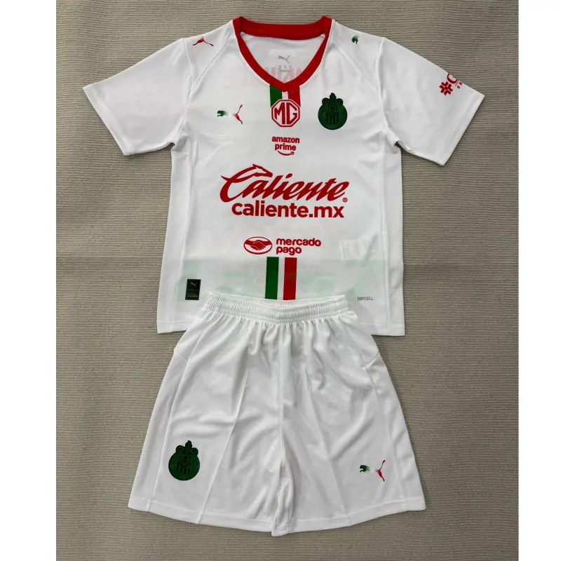 Camiseta Chivas 2ª Equipación 2025/2026 Blanco Niño Kit Camiseta Chivas 2ª Equipación 2025/2026 Blanco Niño Kit